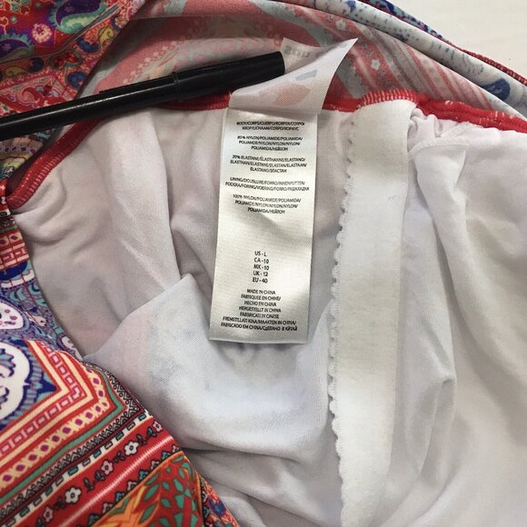 NWT Sun & Sea Size Large Halter One Piece Bathing Swimming Suit Boho Multi-Color - Picture 5 of 7